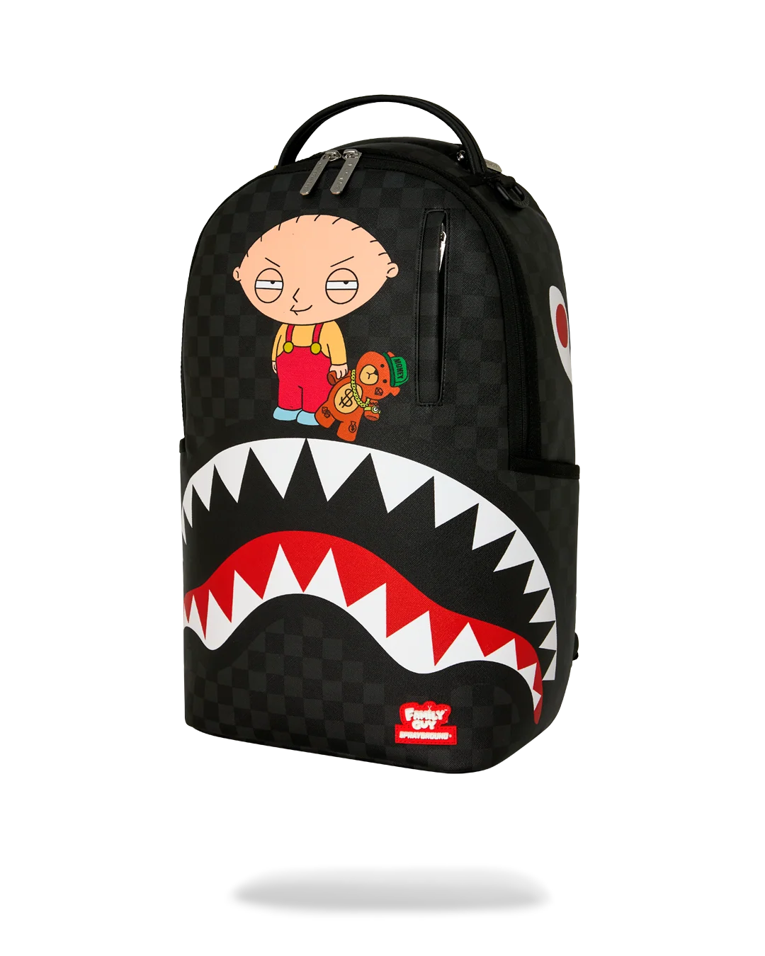 MOCHILA SPRAYGROUND FAMILY GUY STEWIE HOLDING BEAR KEYCHAIN