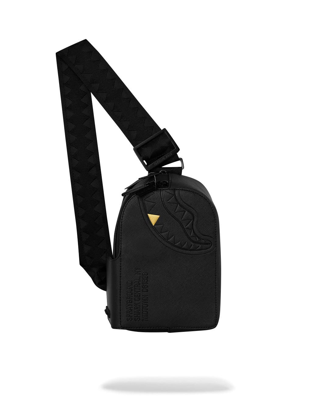 MOCHILA CRUZADA SPRAYGROUND BLACKED OUT EMBOSSED GOLD TOOTH