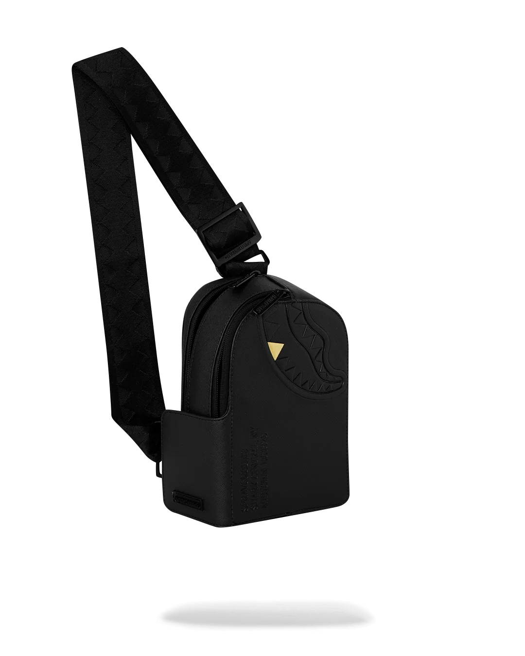 MOCHILA CRUZADA SPRAYGROUND BLACKED OUT EMBOSSED GOLD TOOTH
