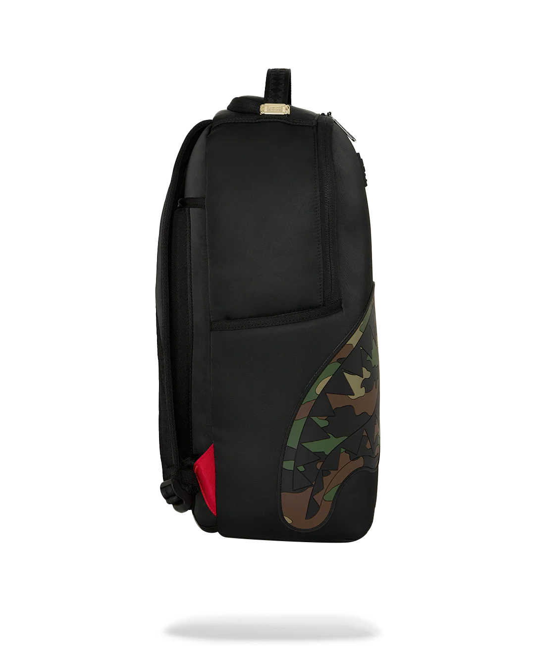 MOCHILA SPRAYGROUND SHARK CENTRAL BLACK NYLON CAMO EMBOSSED SHARK