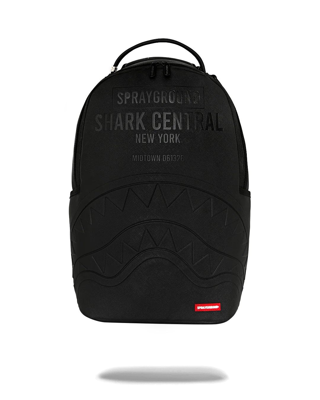 MOCHILA SPRAYGROUND SHARK CENTRAL EMBOSSED BLACK NYLON