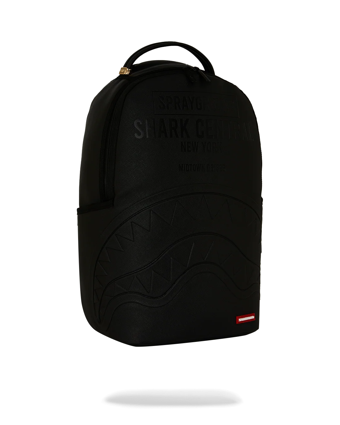 MOCHILA SPRAYGROUND SHARK CENTRAL EMBOSSED BLACK NYLON