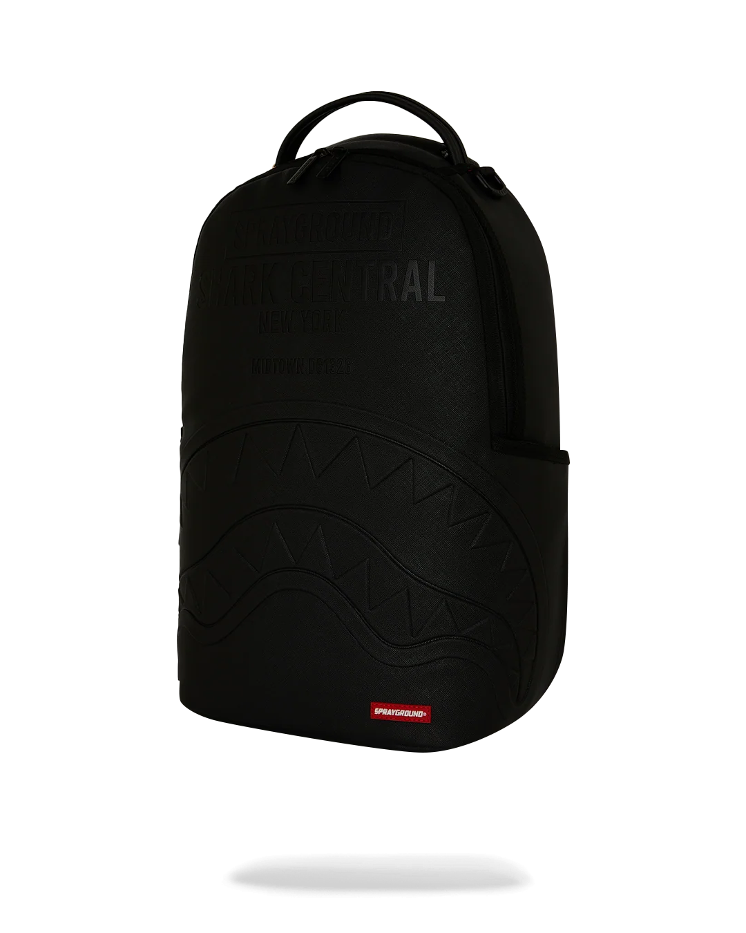 MOCHILA SPRAYGROUND SHARK CENTRAL EMBOSSED BLACK NYLON