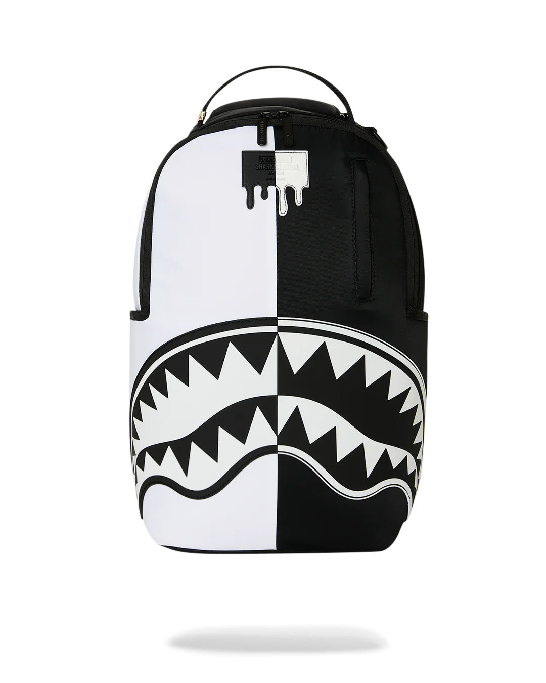 MOCHILA SPRAYGROUND SHARK CENTRAL BLACK AND WHITE STENCIL
