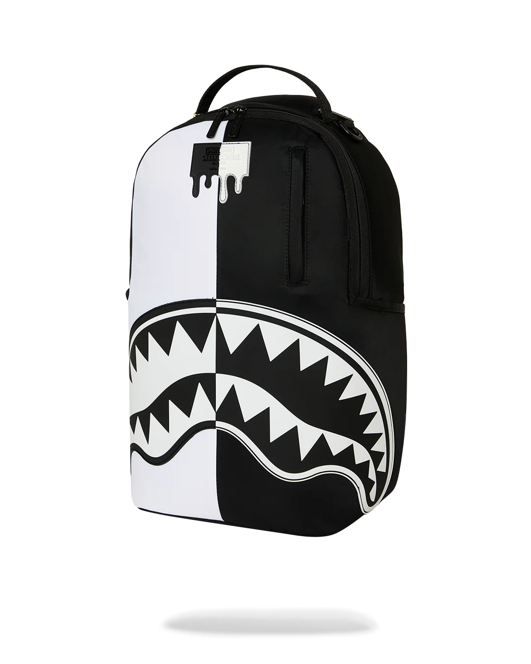 MOCHILA SPRAYGROUND SHARK CENTRAL BLACK AND WHITE STENCIL