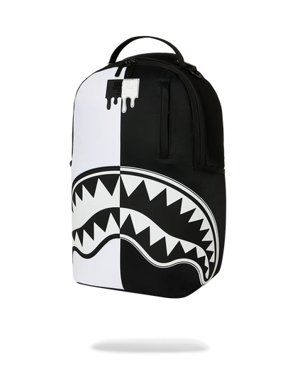 MOCHILA SPRAYGROUND SHARK CENTRAL BLACK AND WHITE STENCIL