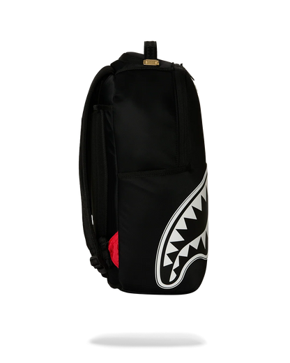 MOCHILA SPRAYGROUND SHARK CENTRAL WHITE STENCIL SHARK BLACK NYLON