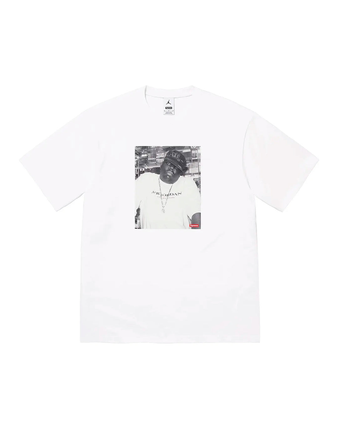SUPREME x JORDAN BIGGIE SHORT SLEEVE T-SHIRT WHITE