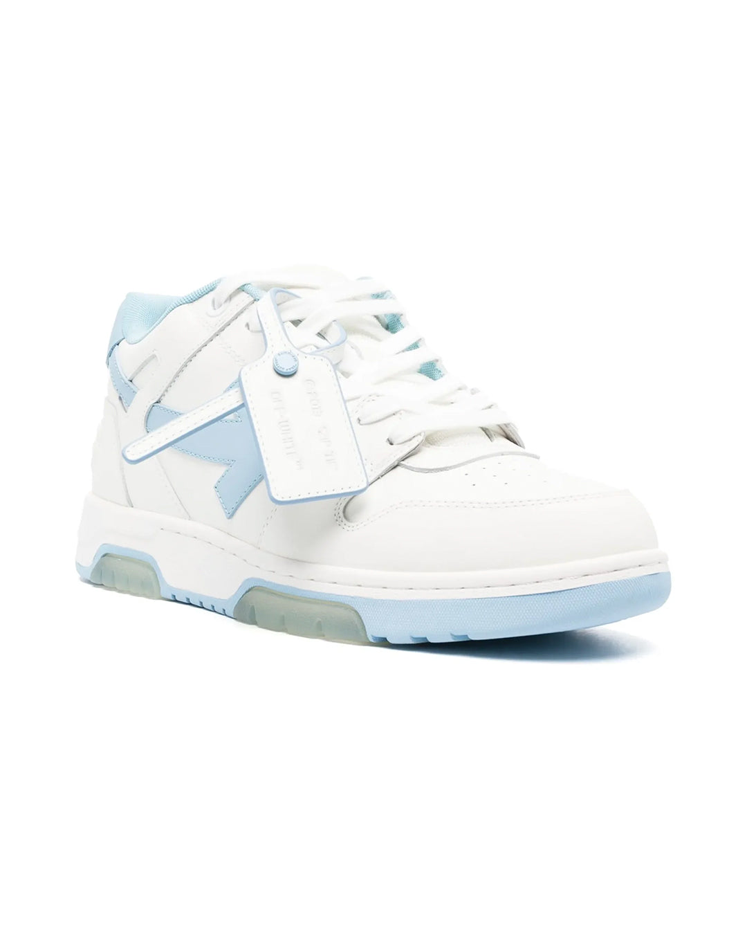 OFF-WHITE OUT OF OFFICE OOO LOW TOPS WHITE LIGHT BLUE HOMBRE