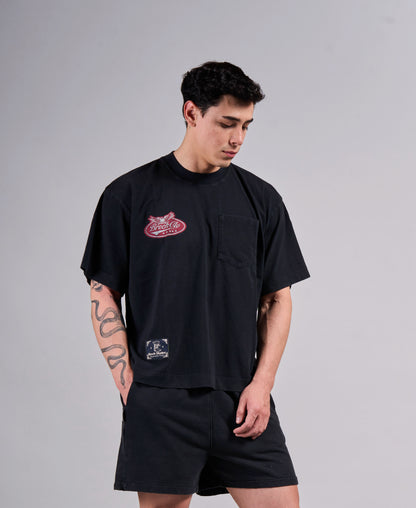 BRECH STUDIOS BLACK TEE WITH POCKET