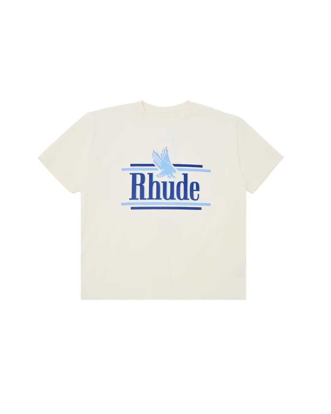 RHUDE ROSSA TEE VINTAGE WHITE/BLUE