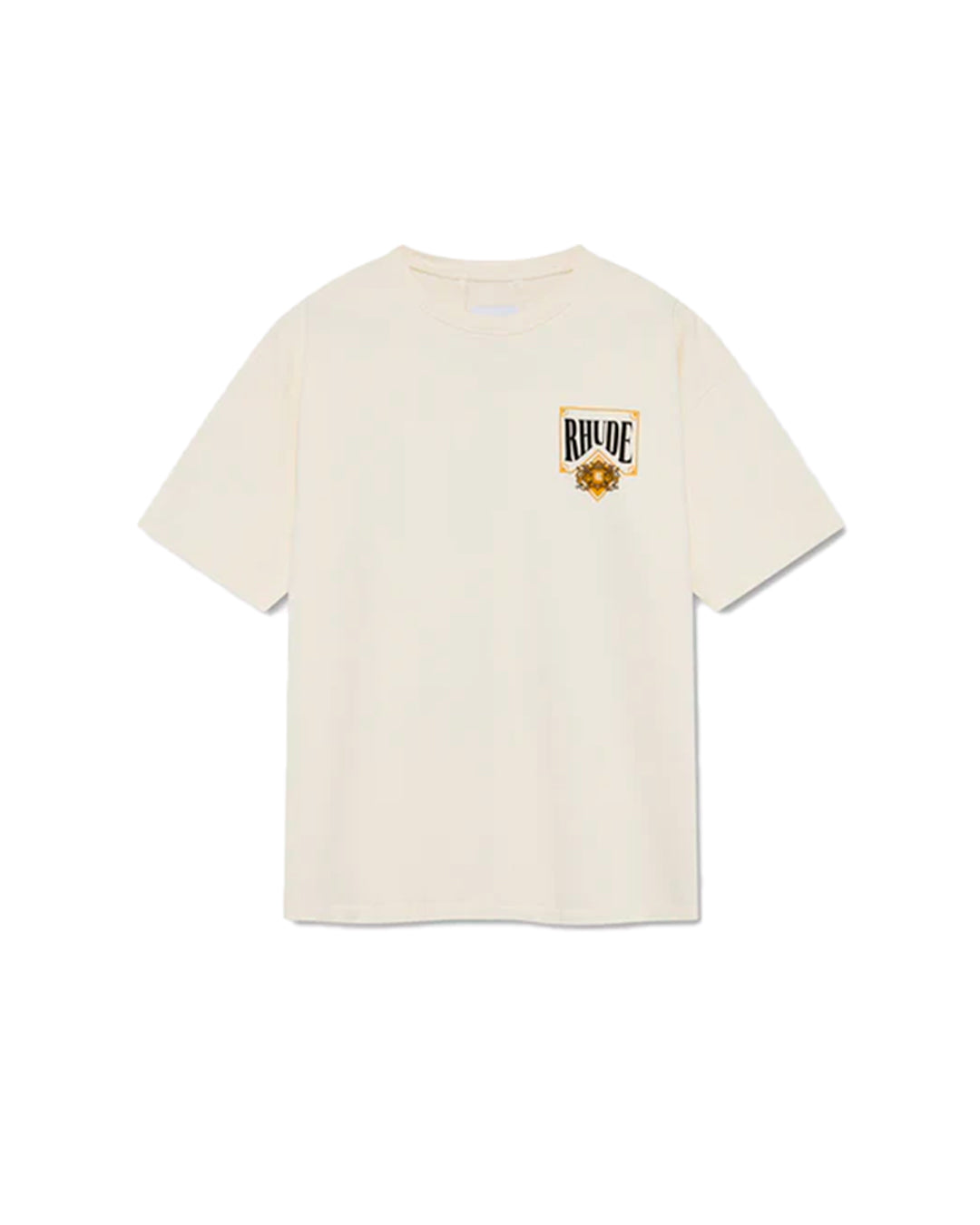 RHUDE PLAYING CARD TEE  VINTAGE WHITE/YELLOW
