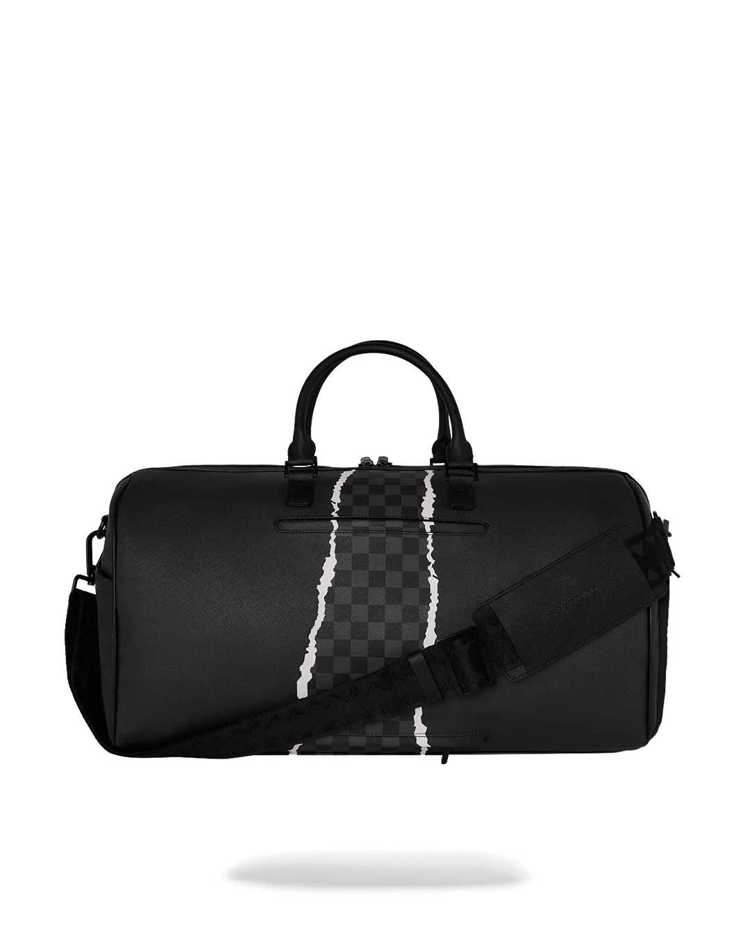 BOLSA DE LONA MINI SPRAYGROUND CENTER RIP REVEALING GRAY CHECK