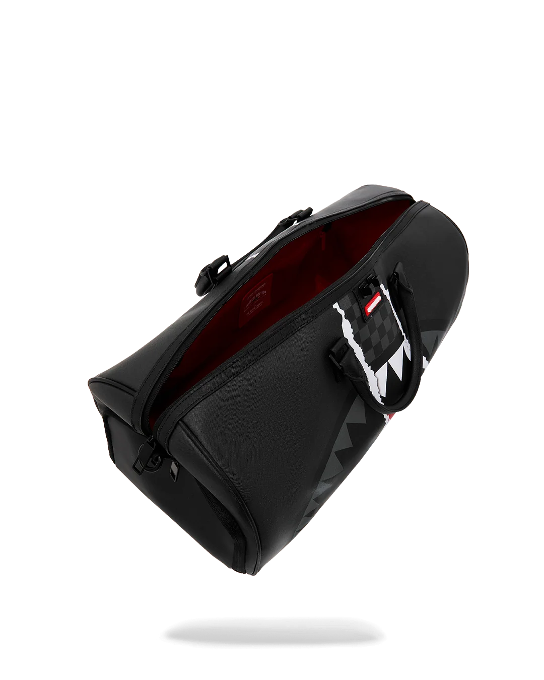 BOLSA DE LONA MINI SPRAYGROUND CENTER RIP REVEALING GRAY CHECK