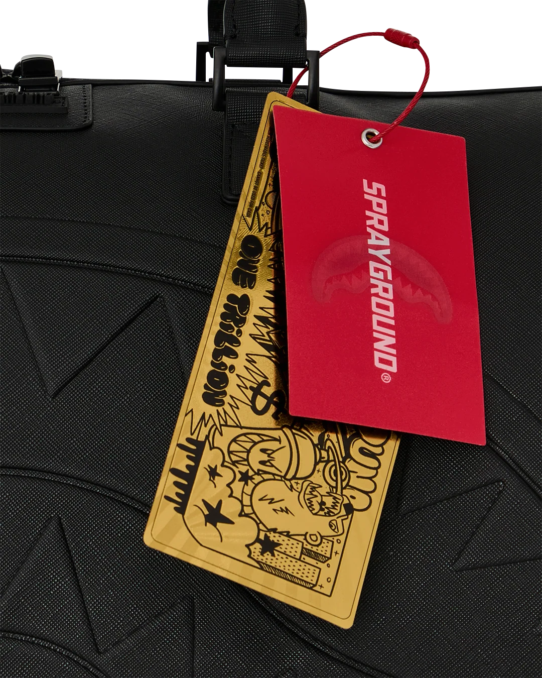 BOLSA DE LONA SPRAYGROUND BLACKED OUT EMBOSSED GOLD TOOTH