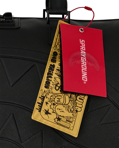 BOLSA DE LONA SPRAYGROUND BLACKED OUT EMBOSSED GOLD TOOTH