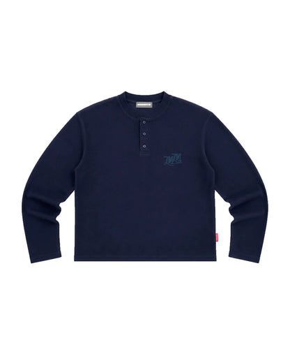 MOMNTS BLUE MARINE HENLEY