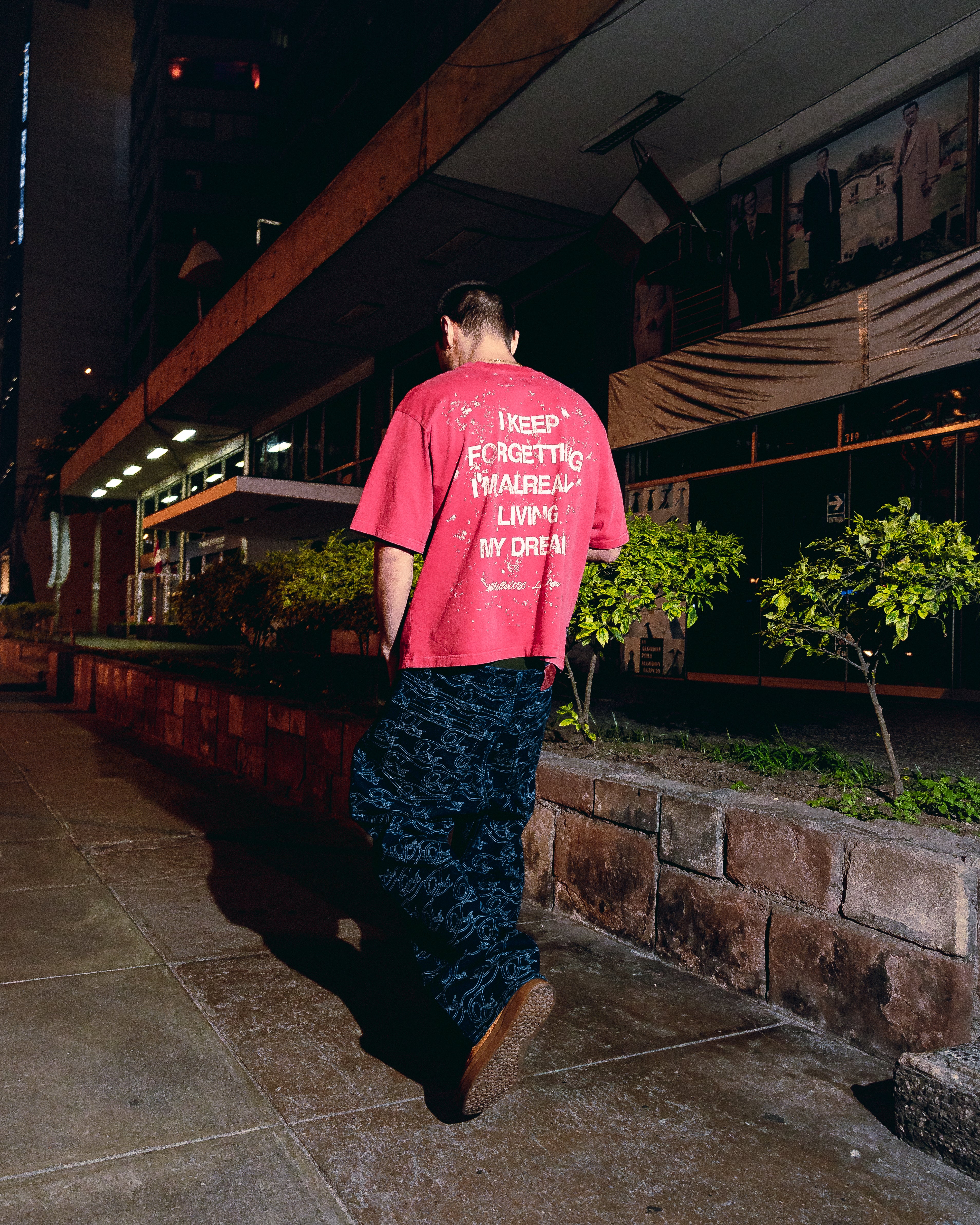 INTIKILLA HEAVYWEIGHT PRINT RED TEE