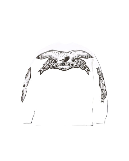 SUPREME ANTIHERO EAGLE LONG-SLEEVE TEE WHITE