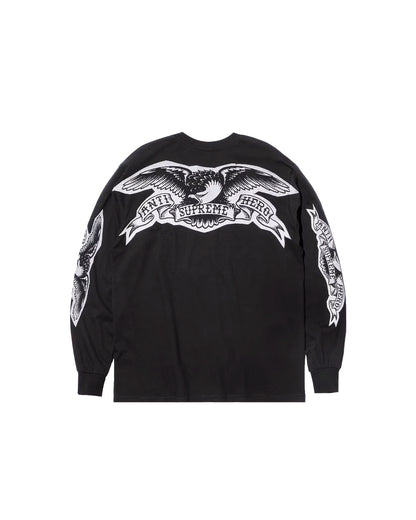 SUPREME ANTIHERO EAGLE LONG-SLEEVE TEE BLACK