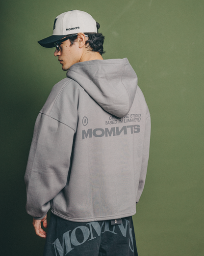 MOMNTS CREATIVE STONE ZIPPER HOODIE