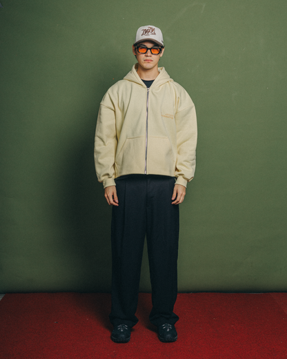 MOMNTS CREATIVE AMARELLO ZIPPER HOODIE