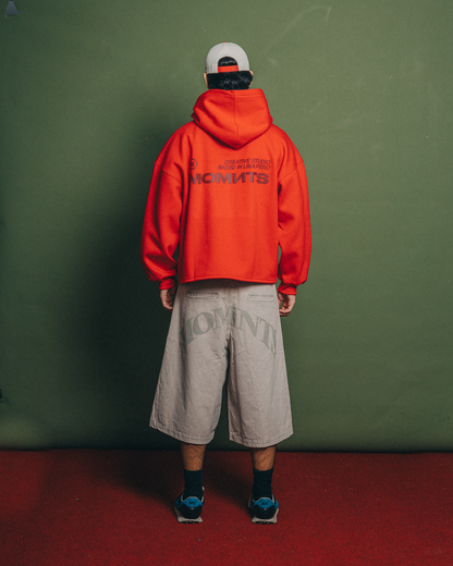 MOMNTS CREATIVE RED ZIPPER HODDIE