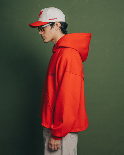 MOMNTS CREATIVE RED ZIPPER HODDIE