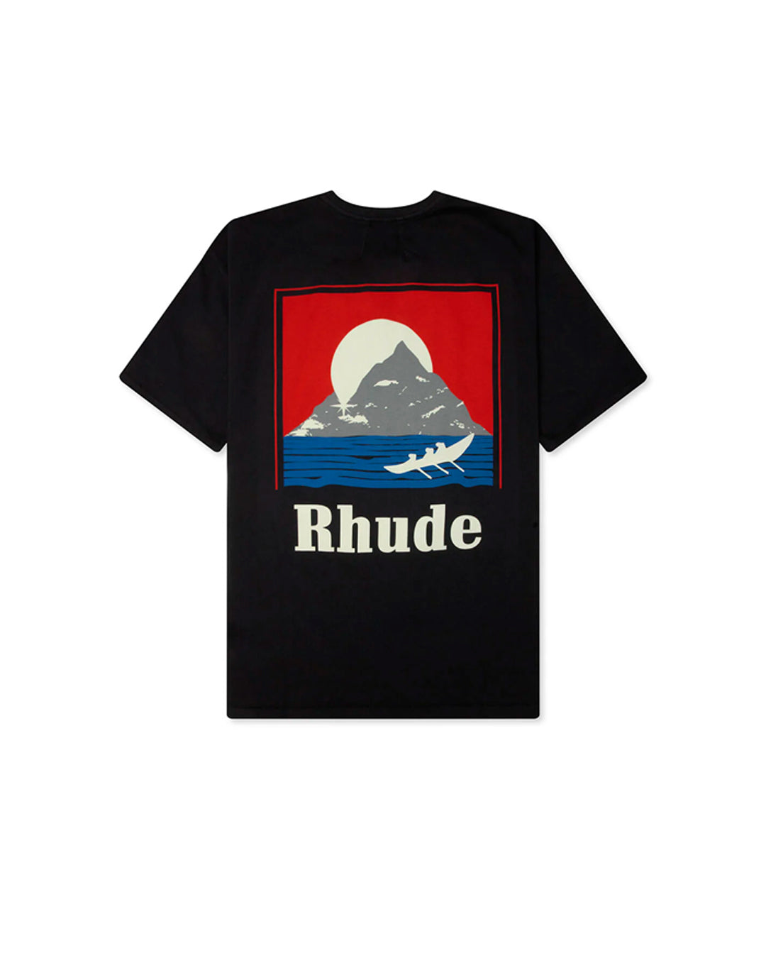 RHUDE MOONLIGHT STAMP TEE VINTAGE BLACK