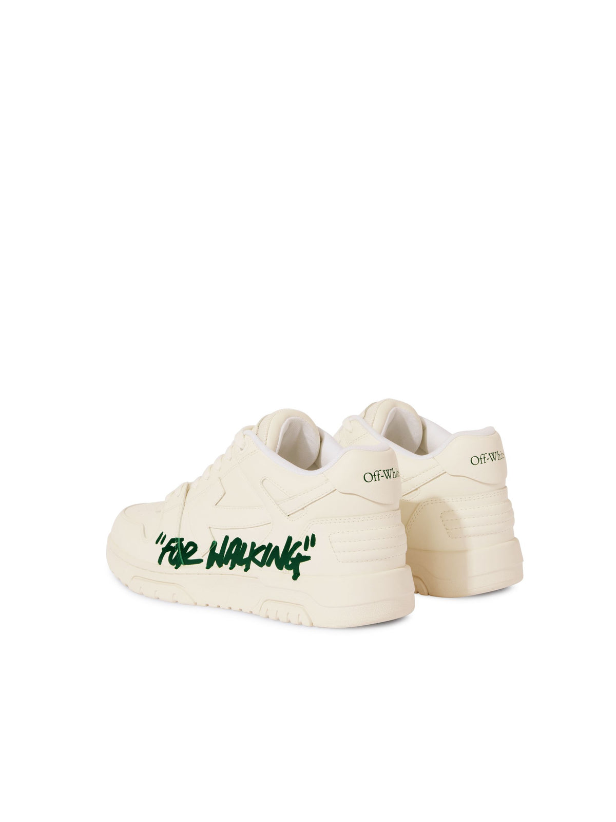 OFF-WHITE OUT OF OFFICE CALF LEATHER WHITE/JET GREEN HOMBRE