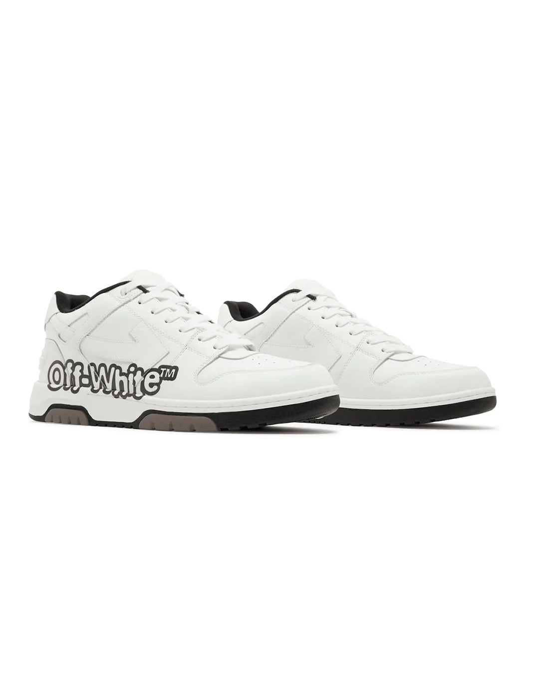 OFF-WHITE OOO LOW TOPS WHITE BLACK