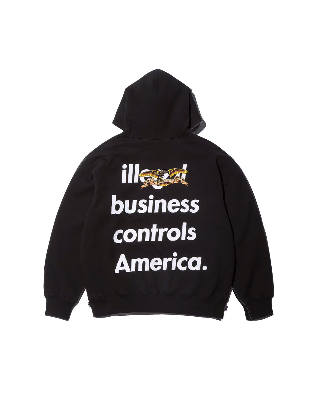 SUPREME ANTIHERO HOODED SWEATSHIRT BLACK (FW25)