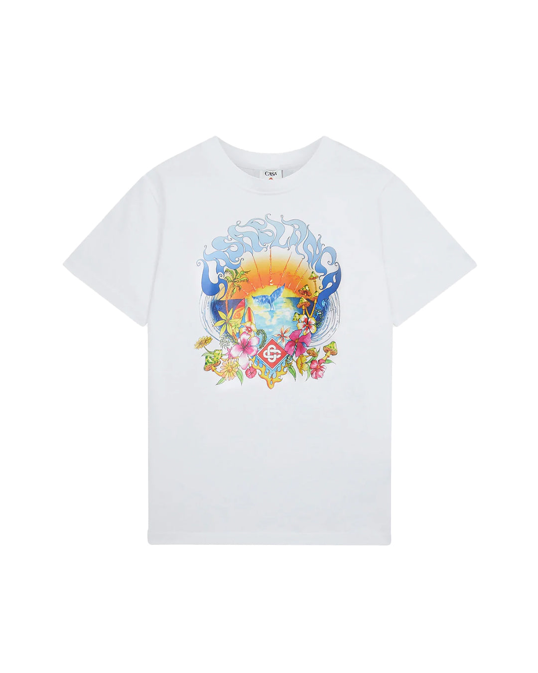 CASABLANCA SURF TRIP SHORT SLEEVE TSHIRT WHITE