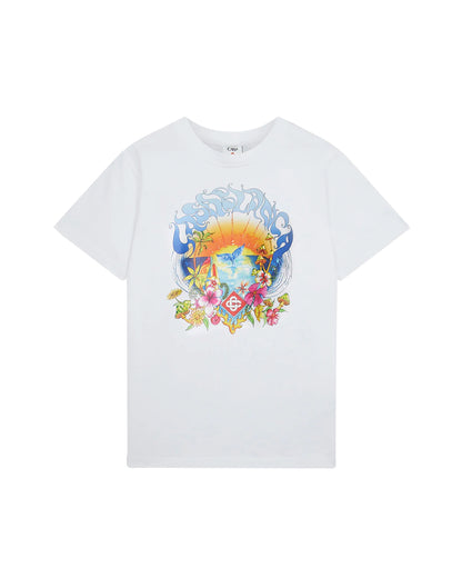 CASABLANCA SURF TRIP SHORT SLEEVE TSHIRT WHITE