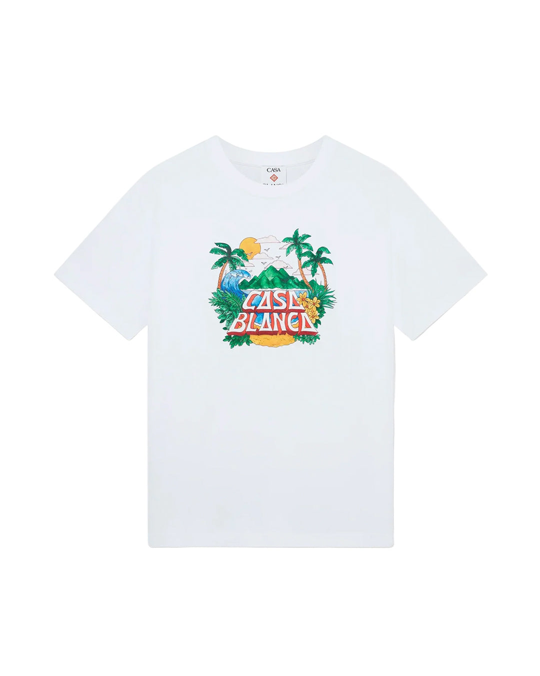 CASABLANCA CASA BEACH WAVE SHORT SLEEVE TSHIRT WHITE