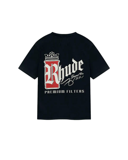 RHUDE FUMAR 91 TEE BLACK