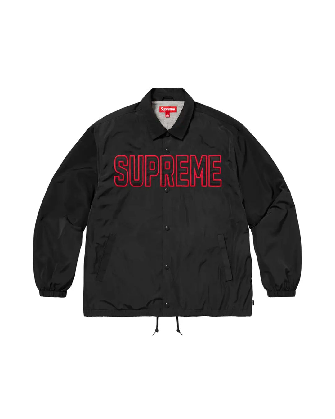 SUPREME JACKET SPELLOUT COACHES BLACK SS26