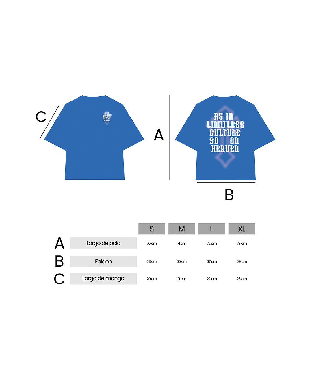 LIMITLESS CULTURE T-SHIRT REGULAR HEAVEN BLUE