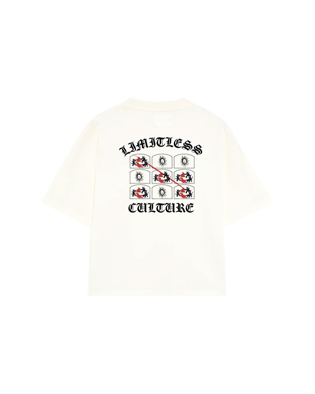 LIMITLESS CULTURE T-SHIRT TICTACTOE PEARL