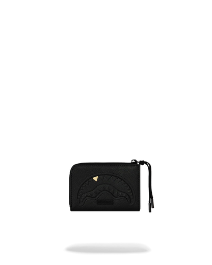 BILLETERA SPRAYGROUND BLACKED OUT EMBOSSED GOLD TOOTH