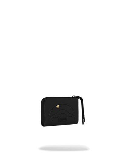BILLETERA SPRAYGROUND BLACKED OUT EMBOSSED GOLD TOOTH