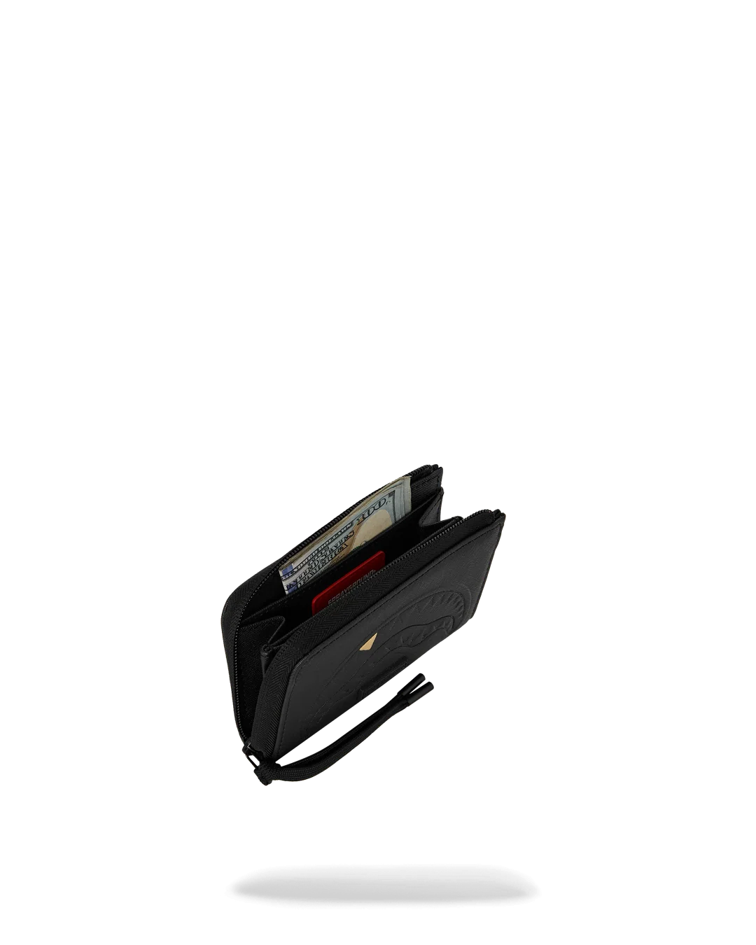 BILLETERA SPRAYGROUND BLACKED OUT EMBOSSED GOLD TOOTH