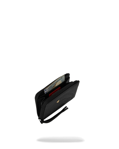 BILLETERA SPRAYGROUND BLACKED OUT EMBOSSED GOLD TOOTH