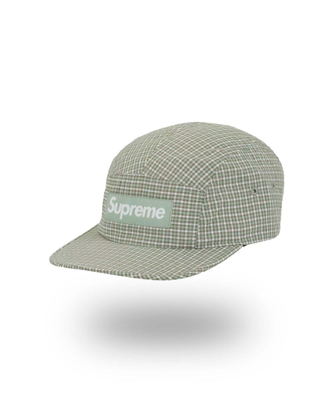 SUPREME CORDURA PLAID CAMP CAP GREEN