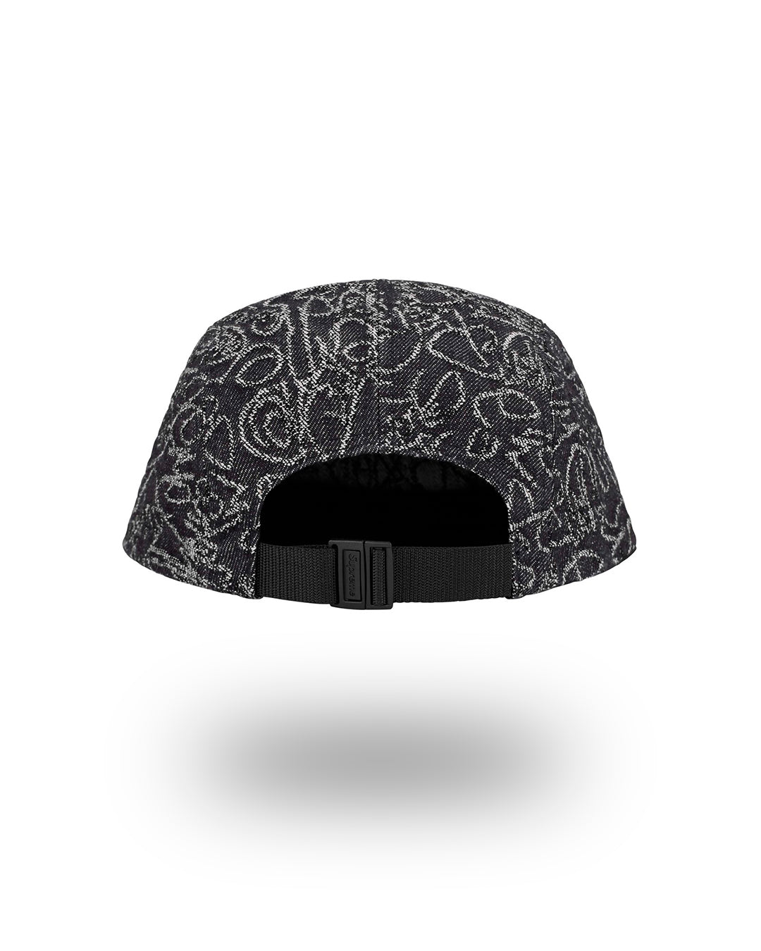 SUPREME HANDWRITING DENIM CAMP CAP BLACK
