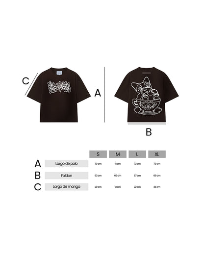 LIMITLESS CULTURE T-SHIRT CHOCOLATE DOG OVER