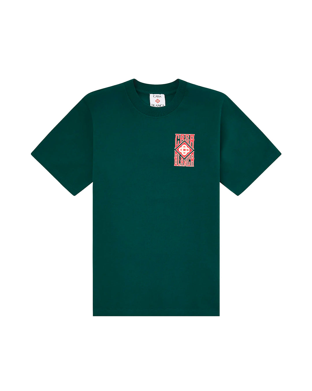 CASABLANCA GOTHIC LOGO SHORT SLEEVE TSHIRT GREEN