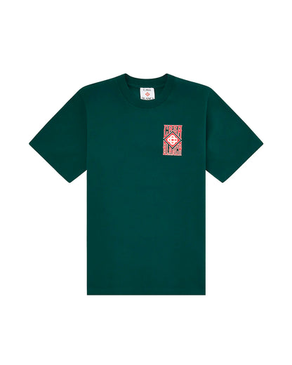 CASABLANCA GOTHIC LOGO SHORT SLEEVE TSHIRT GREEN