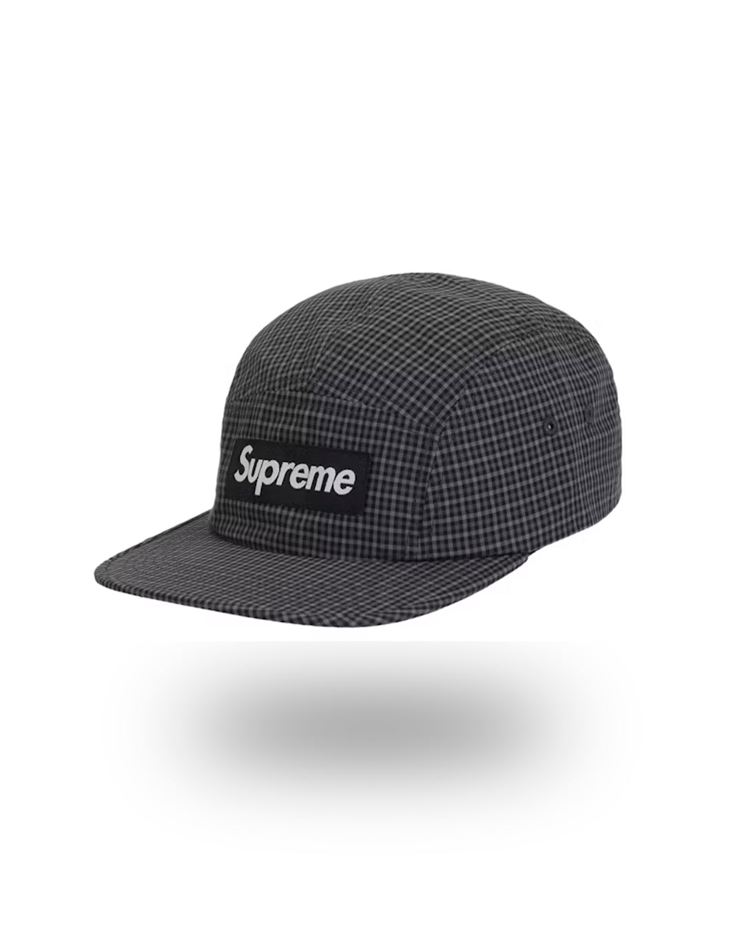 SUPREME CORDURA PLAID CAMP CAP BLACK