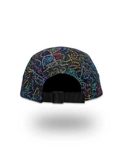 SUPREME HANDWRITING DENIM CAMP CAP INDIGO